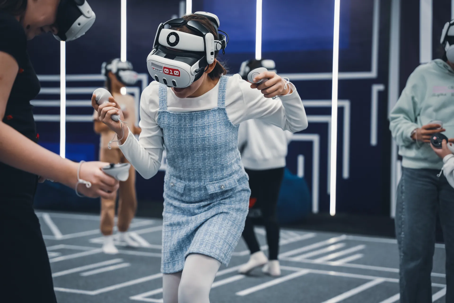 Girl in VR headset